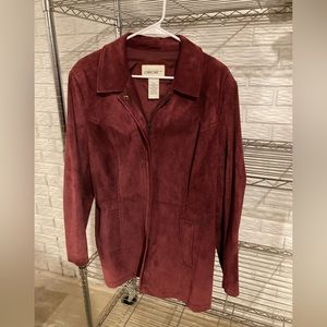 Red Leather Zippered Jacket by Cherokee